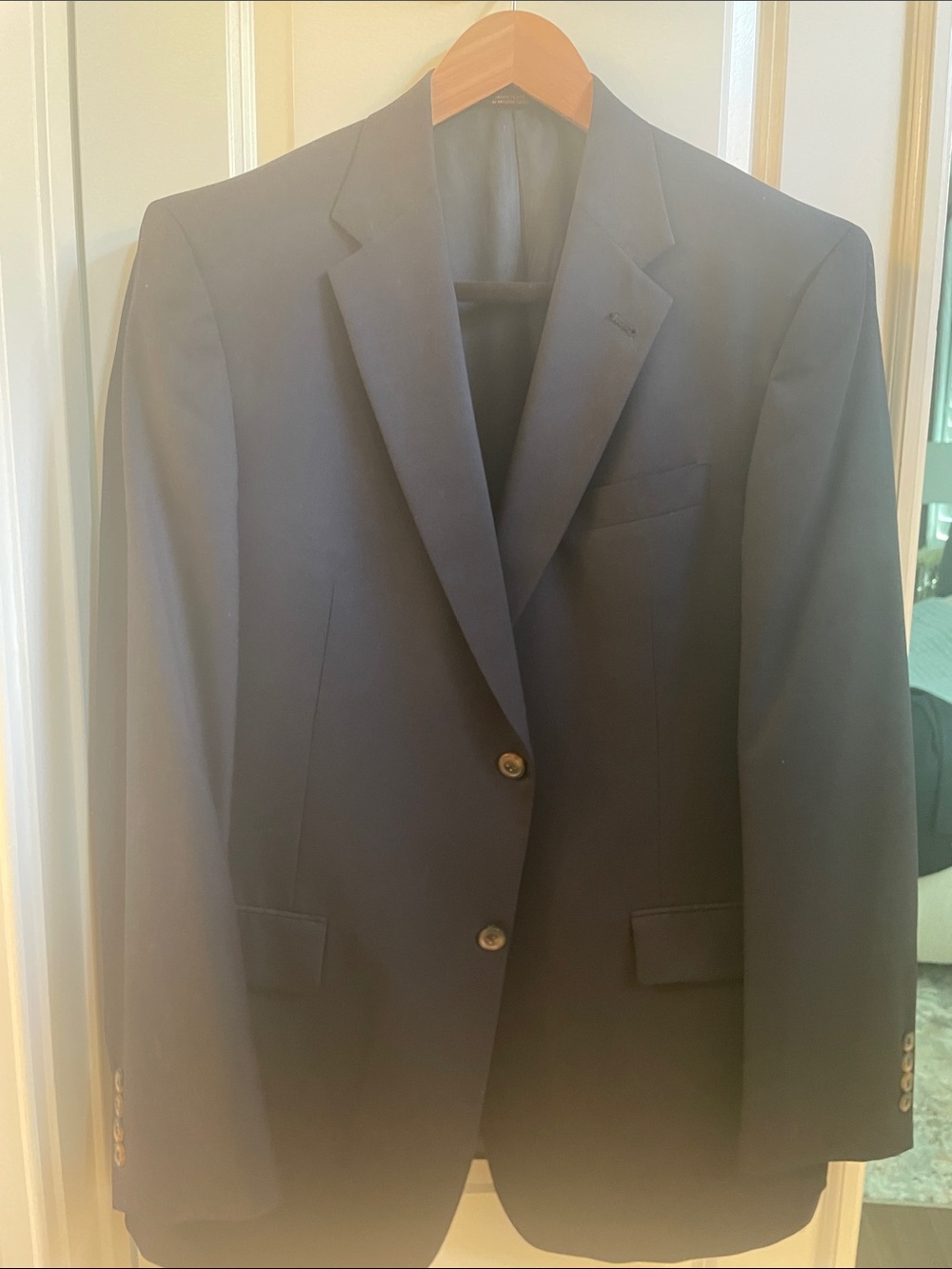 Hart Schaffner Marx Dark Navy Two-Button Sport Coat